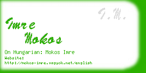 imre mokos business card